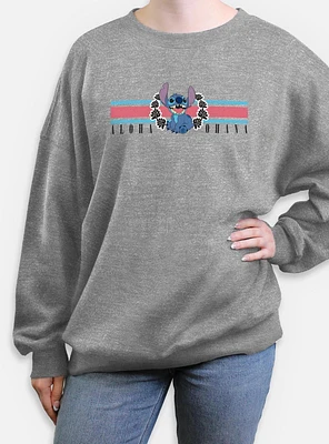 Disney Lilo & Stitch Collegiate Aloha Ohana Womens Oversized Sweatshirt