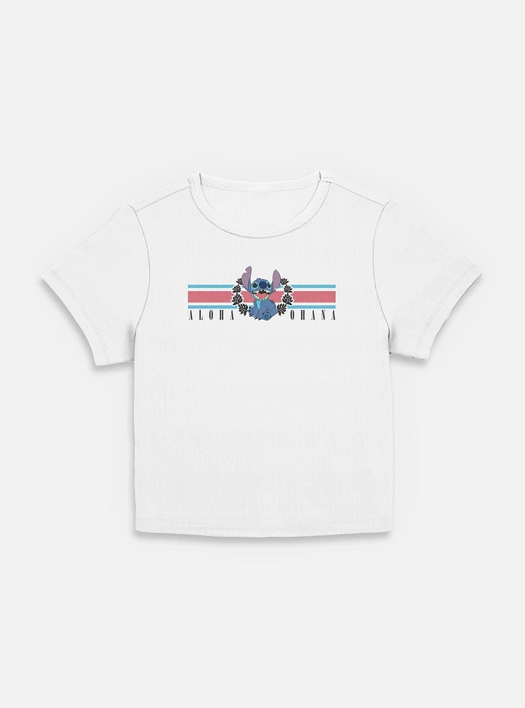 Disney Lilo & Stitch Collegiate Aloha Ohana Womens Baby T-Shirt