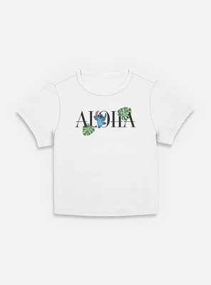 Disney Lilo & Stitch Aloha Leaves Womens Baby T-Shirt
