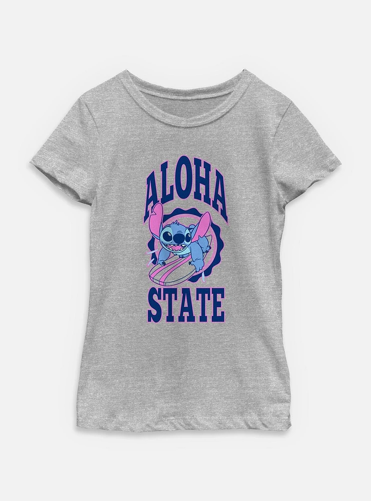 Disney Lilo & Stitch Aloha State Surf Youth Girls T-Shirt