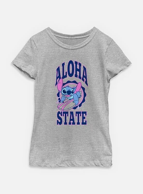 Disney Lilo & Stitch Aloha State Surf Youth Girls T-Shirt