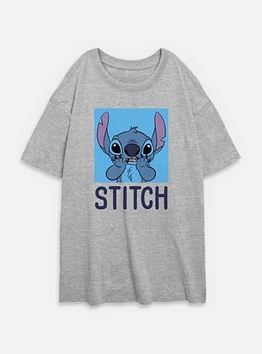 Disney Lilo & Stitch Bashful Womens Oversized T-Shirt