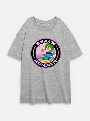 Disney Lilo & Stitch Beach Bummin' Womens Oversized T-Shirt