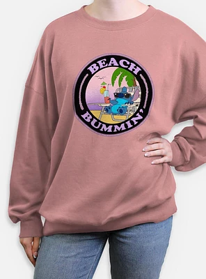 Disney Lilo & Stitch Beach Bummin' Womens Oversized Sweatshirt