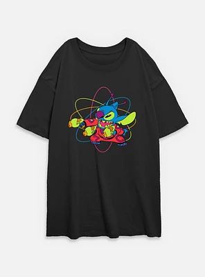 Disney Lilo & Stitch Blaster Sitch Womens Oversized T-Shirt
