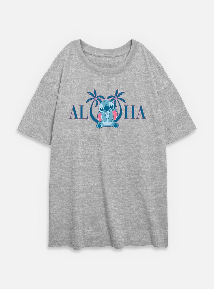 Disney Lilo & Stitch Aloha Kauai Womens Oversized T-Shirt