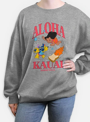 Disney Lilo & Stitch Aloha Kauai Womens Oversized Sweatshirt