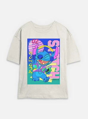 Disney Lilo & Stitch Retro Groovy Womens Skimmer T-Shirt