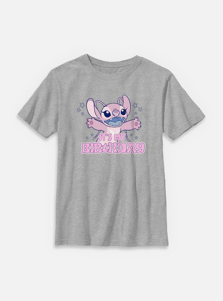 Disney Lilo & Stitch Angel It's My Birthday Youth T-Shirt