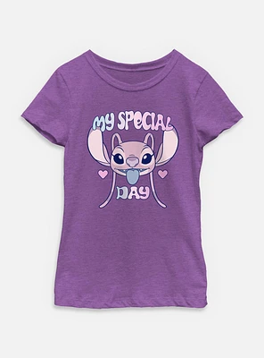 Disney Lilo & Stitch Angel My Special Day Youth Girls T-Shirt