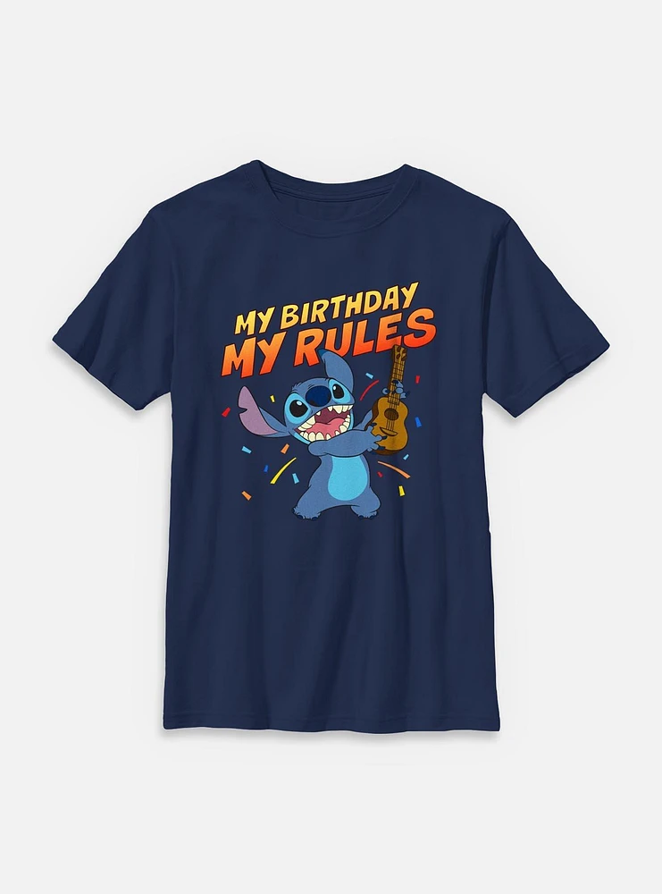 Disney Lilo & Stitch My Birthday Rules Youth T-Shirt