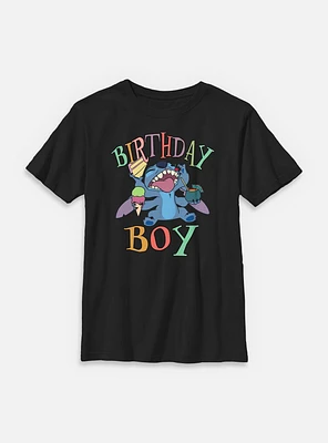 Disney Lilo & Stitch Birthday Boy Ice Cream Youth T-Shirt