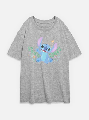 Disney Lilo & Stitch Spring Vibes Womens Oversized T-Shirt