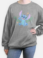 Disney Lilo & Stitch Spring Vibes Womens Oversized Sweatshirt