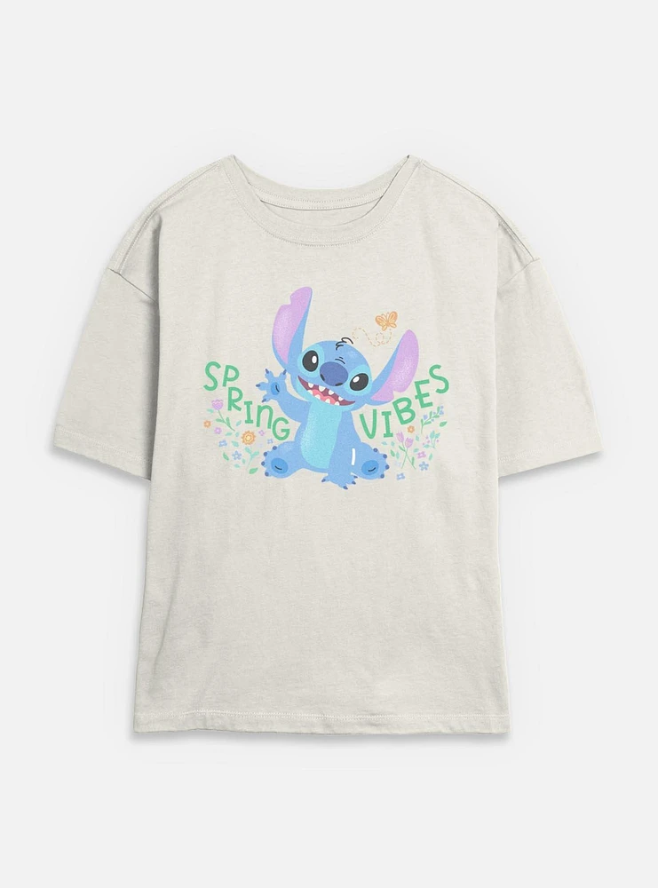 Disney Lilo & Stitch Spring Vibes Womens Skimmer T-Shirt