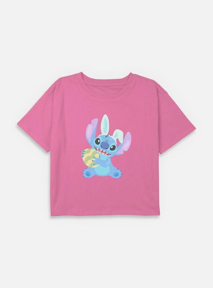 Disney Lilo & Stitch Easter Egg Youth Girls Boxy T-Shirt