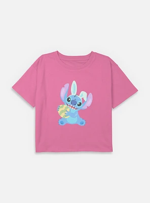 Disney Lilo & Stitch Easter Egg Youth Girls Boxy T-Shirt