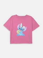 Disney Lilo & Stitch Easter Egg Youth Girls Boxy T-Shirt