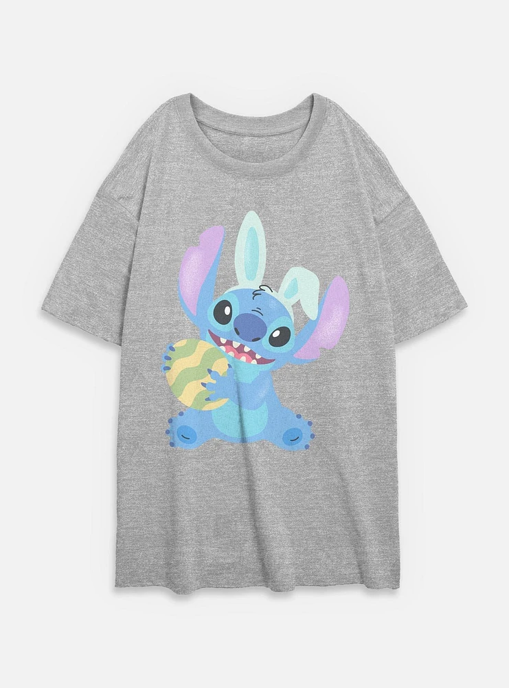 Disney Lilo & Stitch Easter Egg Womens Oversized T-Shirt