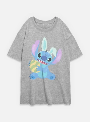 Disney Lilo & Stitch Easter Egg Womens Oversized T-Shirt