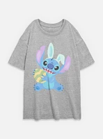 Disney Lilo & Stitch Easter Egg Womens Oversized T-Shirt
