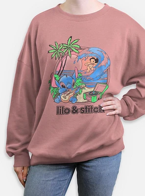 Disney Lilo & Stitch Beach Duo Womens Oversized Sweatshirt