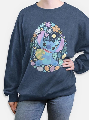 Disney Lilo & Stitch Easter Egg Hunt Womens Oversized Sweatshirt