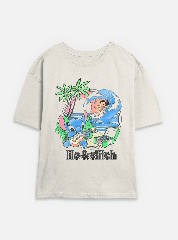 Disney Lilo & Stitch Beach Duo Womens Skimmer T-Shirt