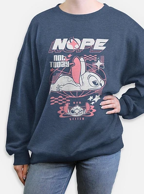 Disney Lilo & Stitch Nope Not Today 626 Womens Oversized Sweatshirt