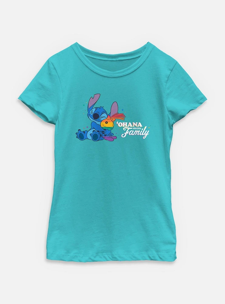 Disney Lilo & Stitch Proud Ohana Youth Girls T-Shirt