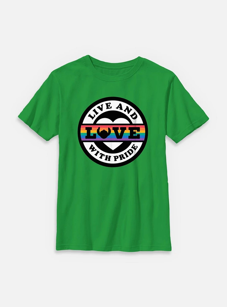 Disney Lilo & Stitch Live Love With Pride Youth T-Shirt