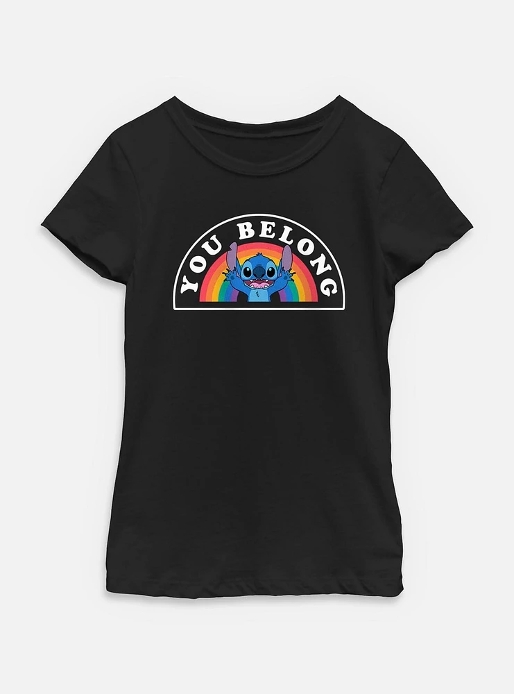 Disney Lilo & Stitch You Belong Youth Girls T-Shirt