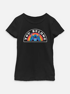 Disney Lilo & Stitch You Belong Youth Girls T-Shirt
