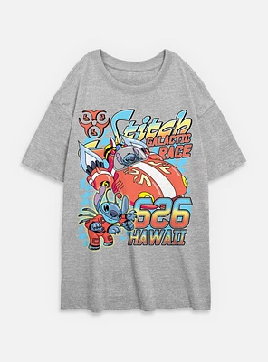Disney Lilo & Stitch Galactic Race Womens Oversized T-Shirt