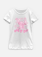 Disney Lilo & Stitch Hug It Out Tie-Dye Youth Girls T-Shirt