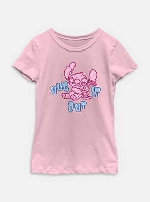 Disney Lilo & Stitch Hug It Out Youth Girls T-Shirt