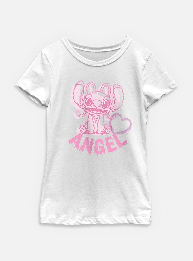 Disney Lilo & Stitch Angel Heart Youth Girls T-Shirt