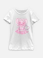Disney Lilo & Stitch Angel Heart Youth Girls T-Shirt