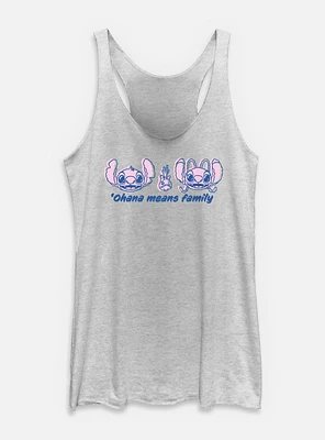Disney Lilo & Stitch Ohana Means Family Quote Womens Tank Top