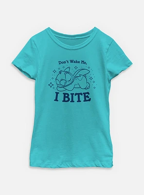 Disney Lilo & Stitch Don't Wake Me I Bite Youth Girls T-Shirt