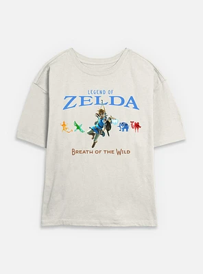 Nintendo Legend Of Zelda Breath The Wild and Divine Beasts Womens Skimmer T-Shirt