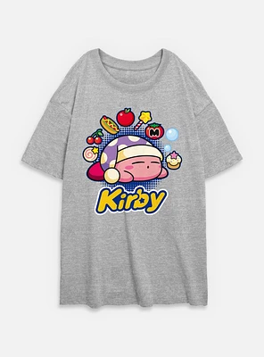 Nintendo Kirby Food Dreams Womens Oversized T-Shirt