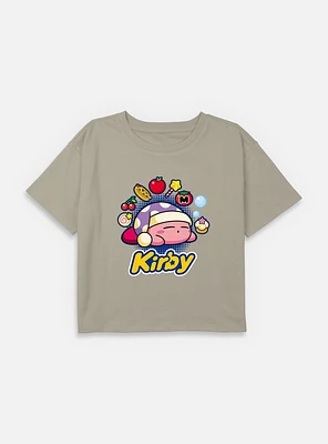 Nintendo Kirby Food Dreams Youth Girls Boxy T-Shirt