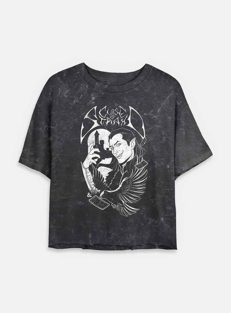 Dungeons & Dragons Death Metal Clash Of Strahd Mineral Wash Womens Crop T-Shirt