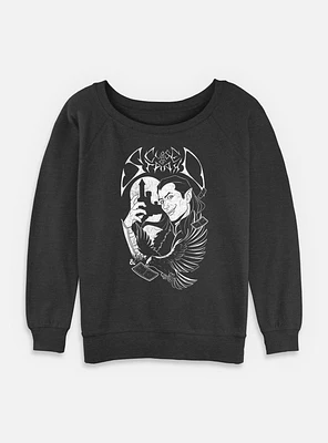 Dungeons & Dragons Death Metal Clash Of Strahd Womens Slouchy Sweatshirt