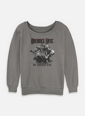 Dungeons & Dragons Baldurs Gate The Shadows Stir  Womens Slouchy Sweatshirt