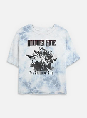 Dungeons & Dragons Baldurs Gate The Shadows Stir  Tie Dye Crop Womens T-Shirt