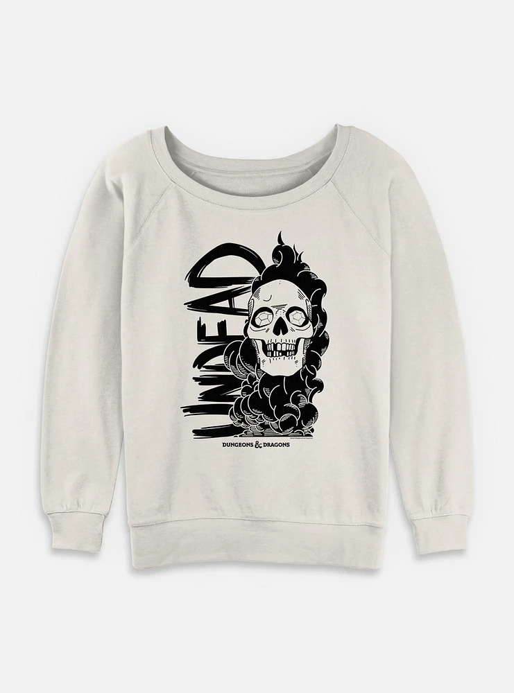 Dungeons & Dragons Undead Skull Womens Slouchy Sweatshirt