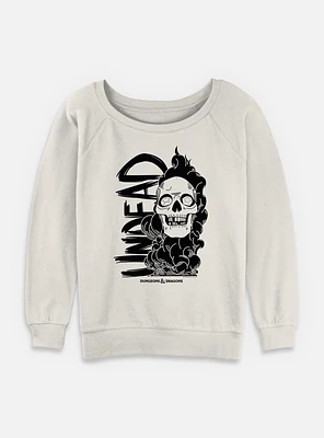 Dungeons & Dragons Undead Skull Womens Slouchy Sweatshirt