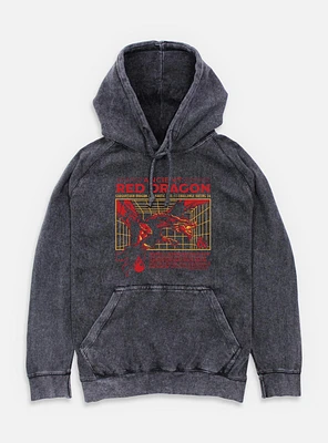 Dungeons & Dragons Ancient Red Dragon Stats Mineral Wash Hoodie